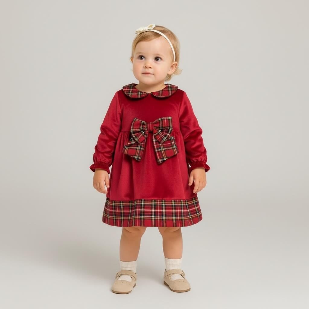 Babykleidchen aus schottischem Samt