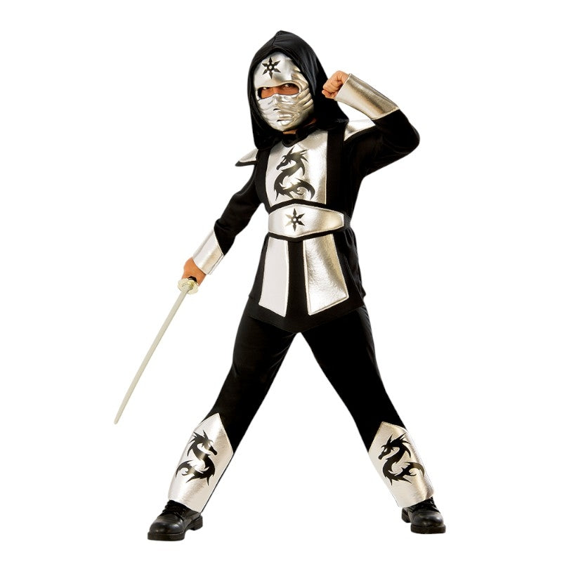 Ninja-Drachenkostüm in Silber