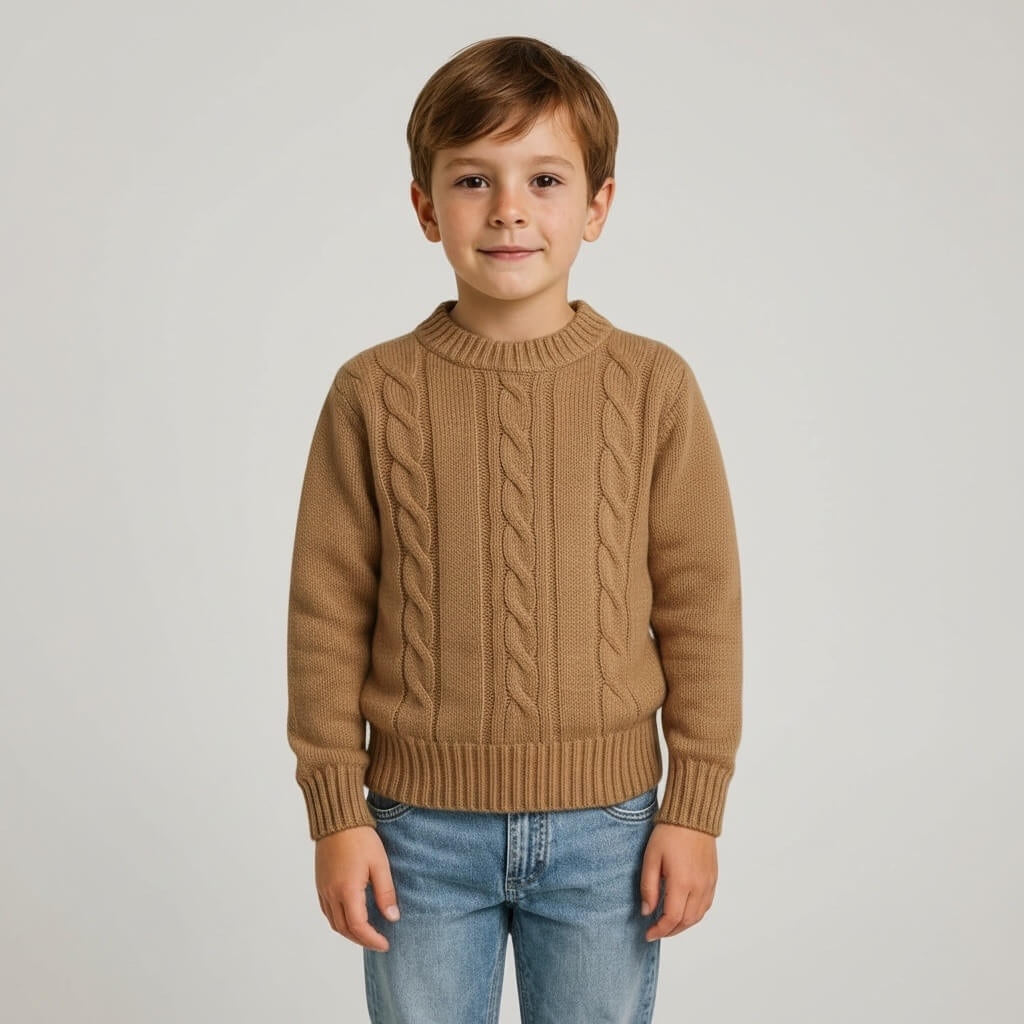 Pullover Zopfmuster Rundhals Baby