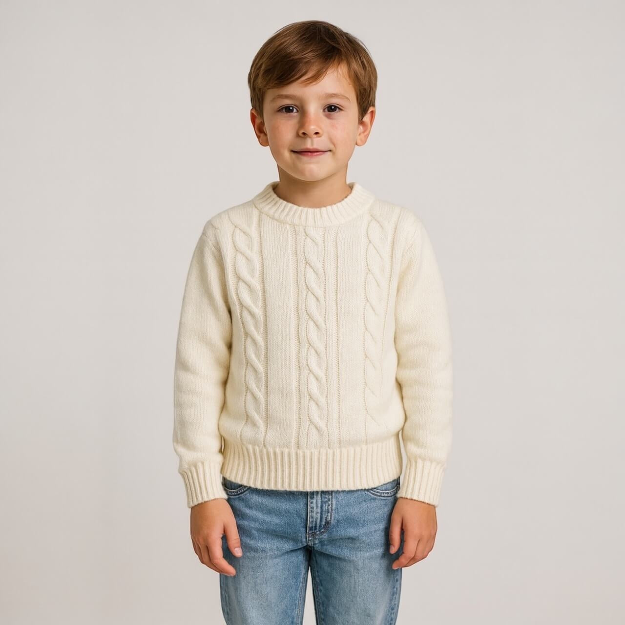 Pullover Zopfmuster Rundhals Baby