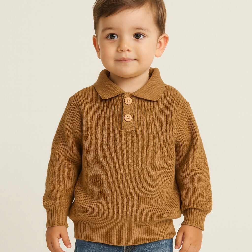 Maglione Neonato Collo Polo Bimbo