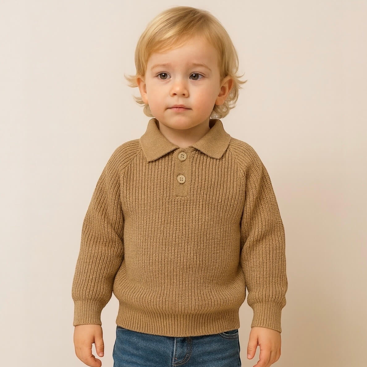 Maglione Neonato Collo Polo Bimbo