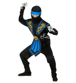 BLAUER KAMPF-NINJA MIT WAFFEN