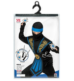 BLAUER KAMPF-NINJA MIT WAFFEN