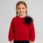 Mädchenpullover mit Applikation