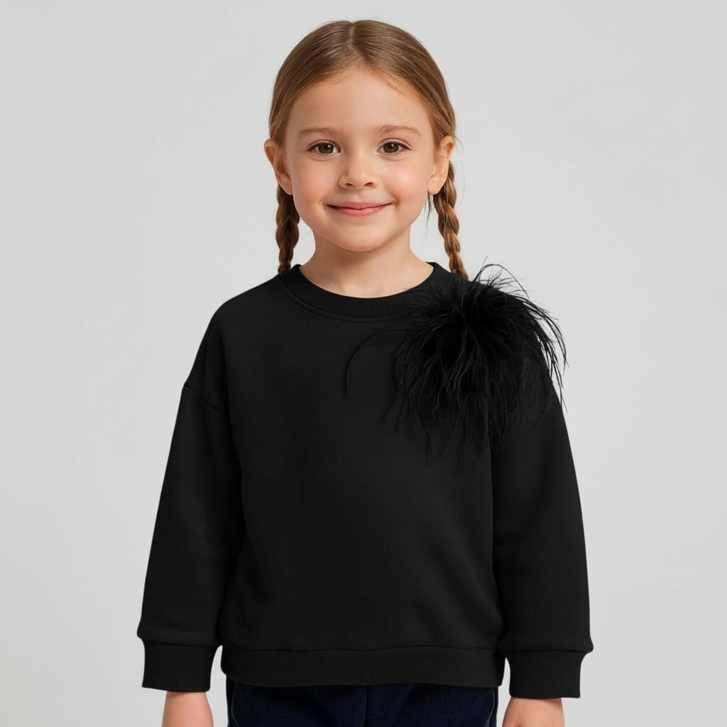 Mädchenpullover mit Applikation
