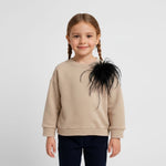 Mädchenpullover mit Applikation