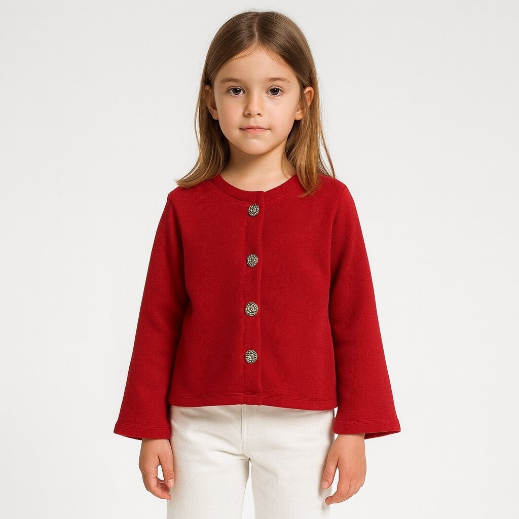Cardigan für Babymädchen mit Juwelenknöpfen