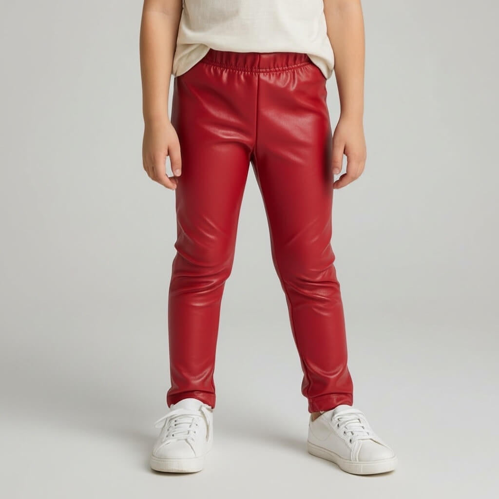 Leggings Kunstleder gefüttert Mädchen