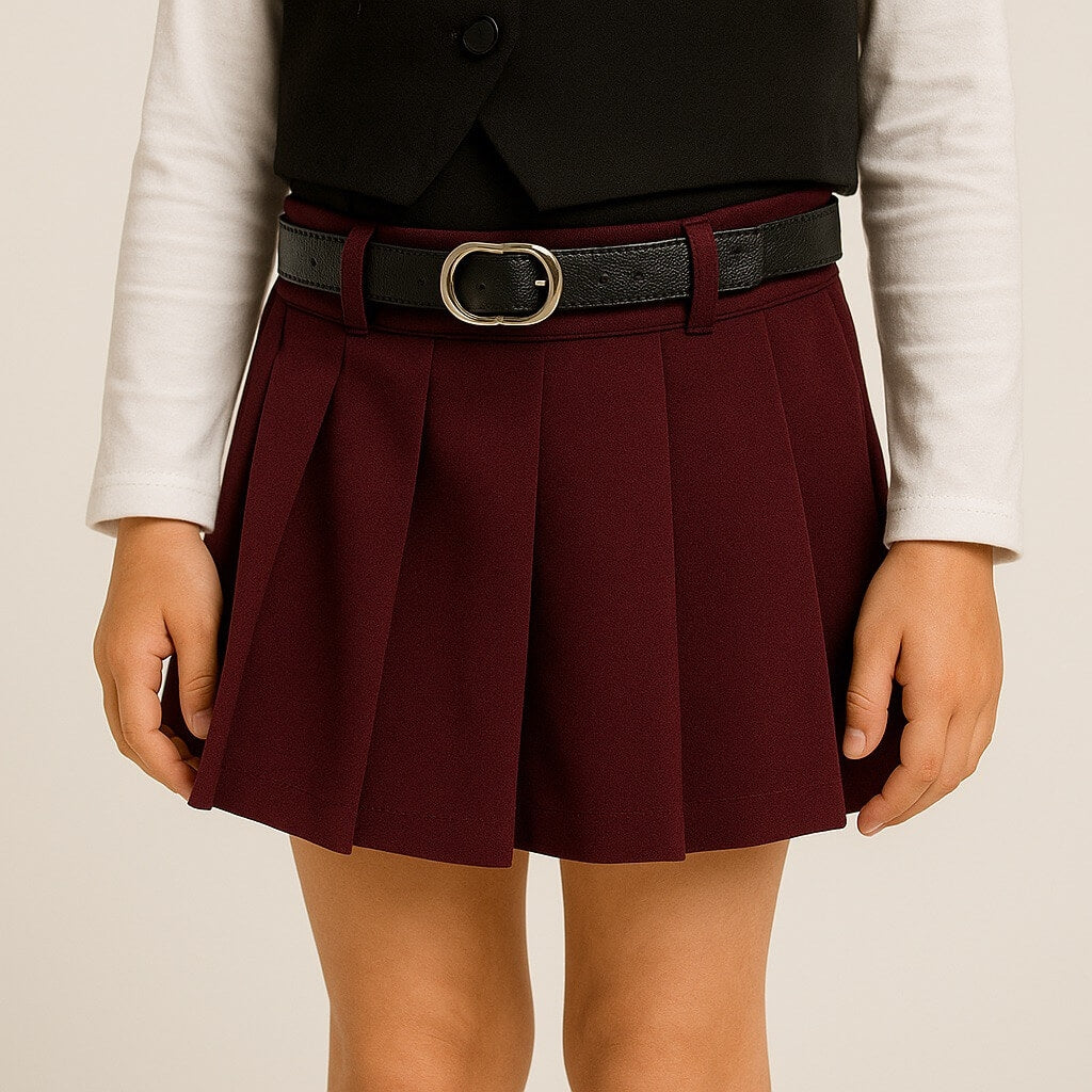 Mädchenrockshorts mit Falten