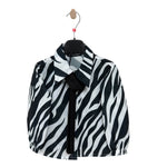 Mädchenhemd mit Zebra-Muster und Krawatte
