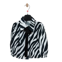 Camicia Zebra da bimba con cravatta