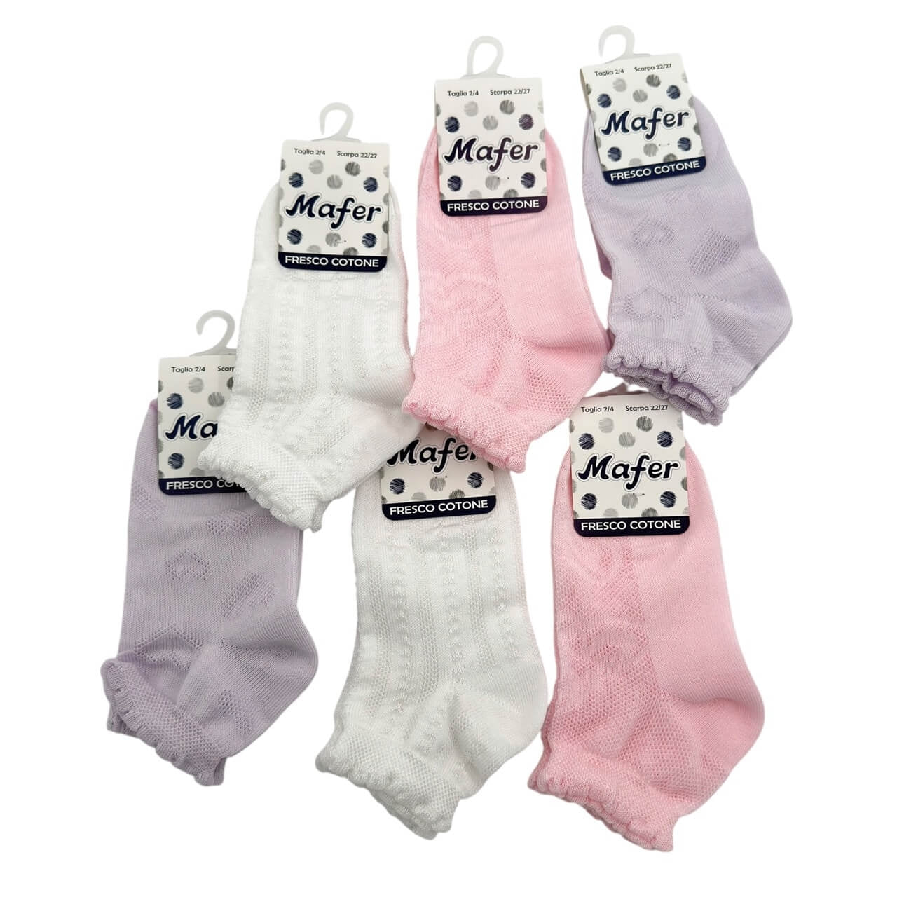 6 Paar Mafer Baby-Socken aus Baumwolle