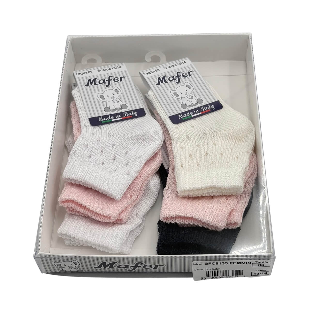 6 Paar Socken aus reiner Lochbaumwolle