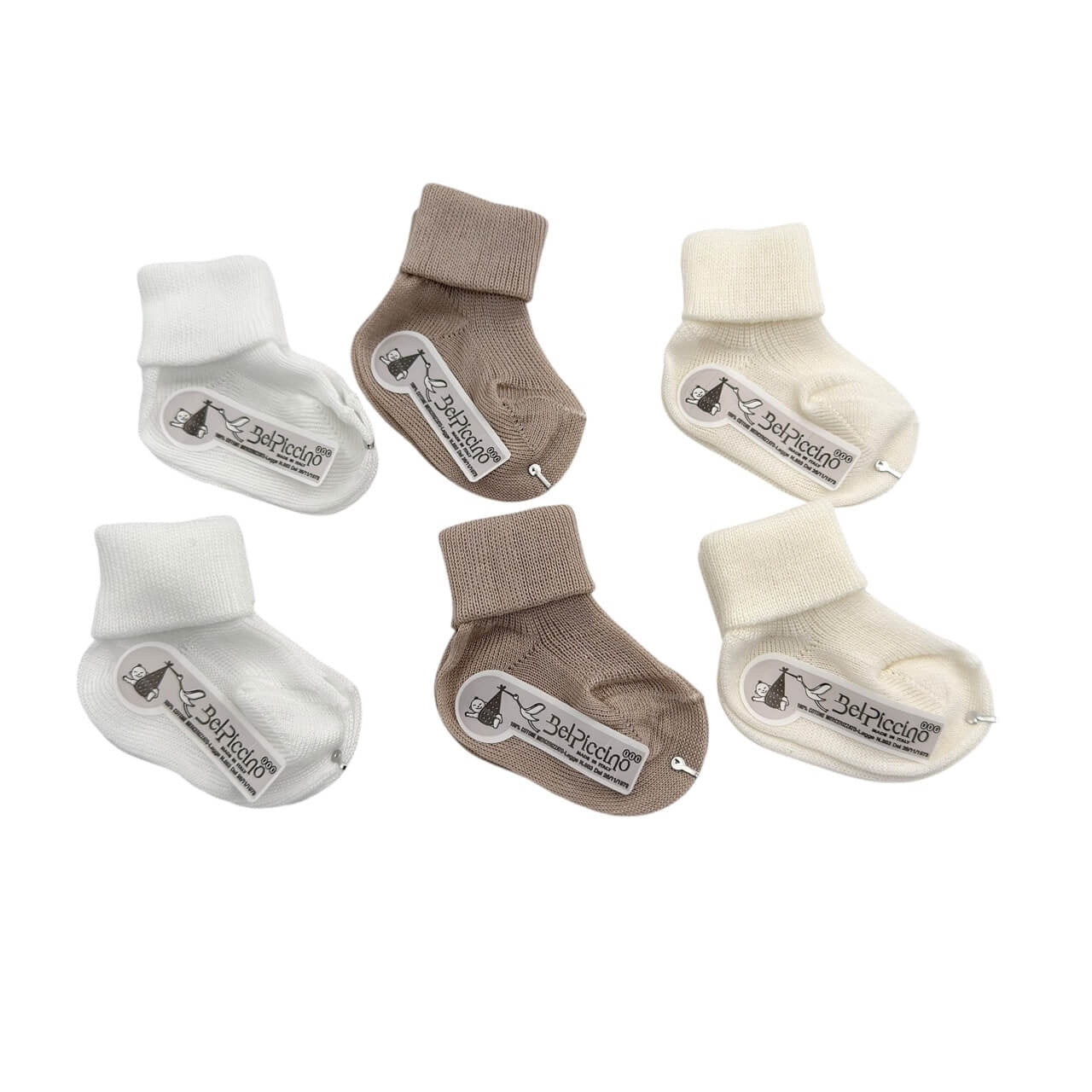 6 Socken aus Baumwolle für Neugeborene
