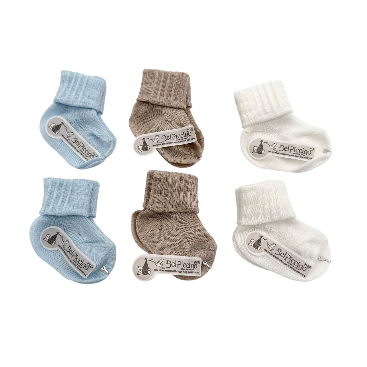 6 Baumwollsocken für Neugeborene