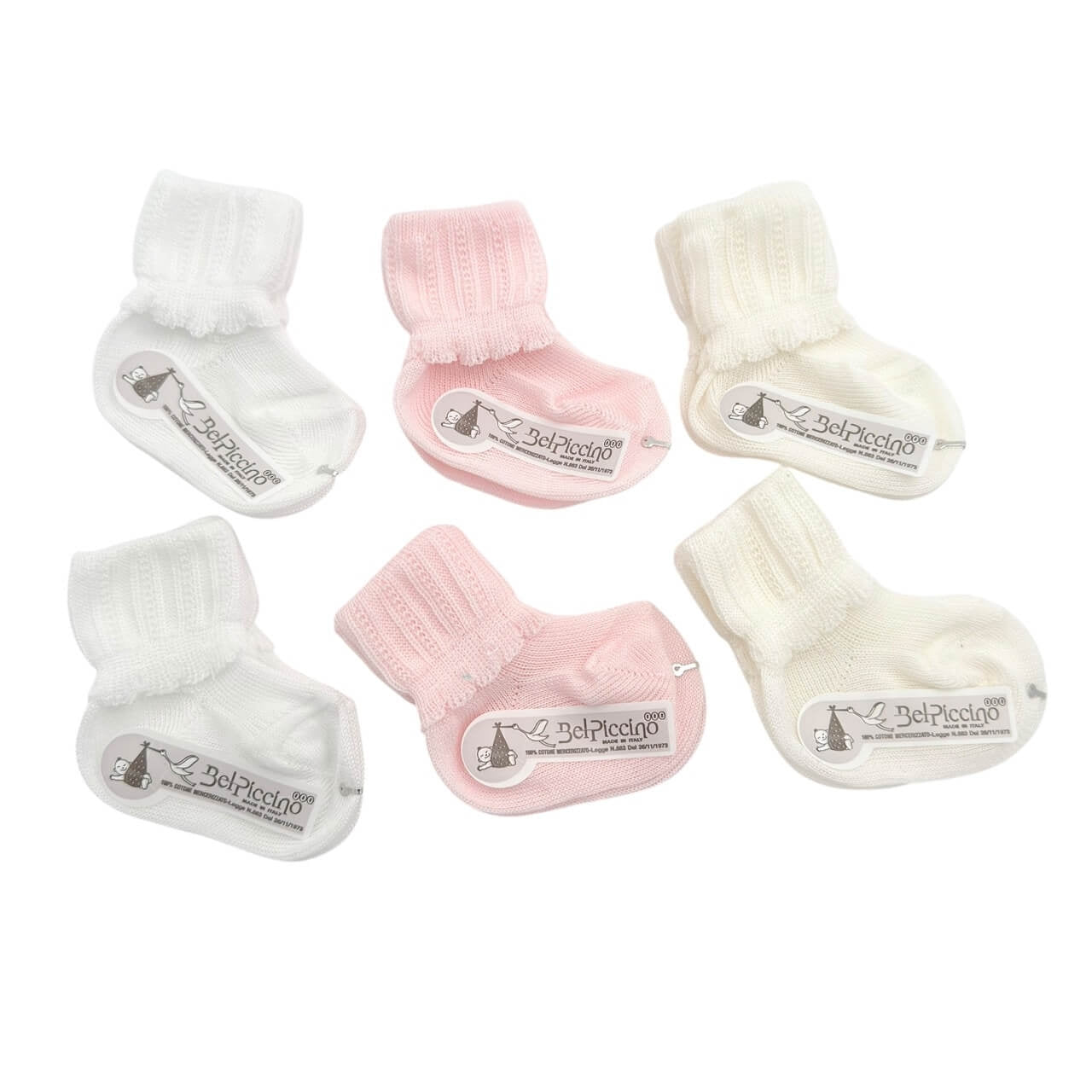 6 Baumwollsocken für Neugeborene