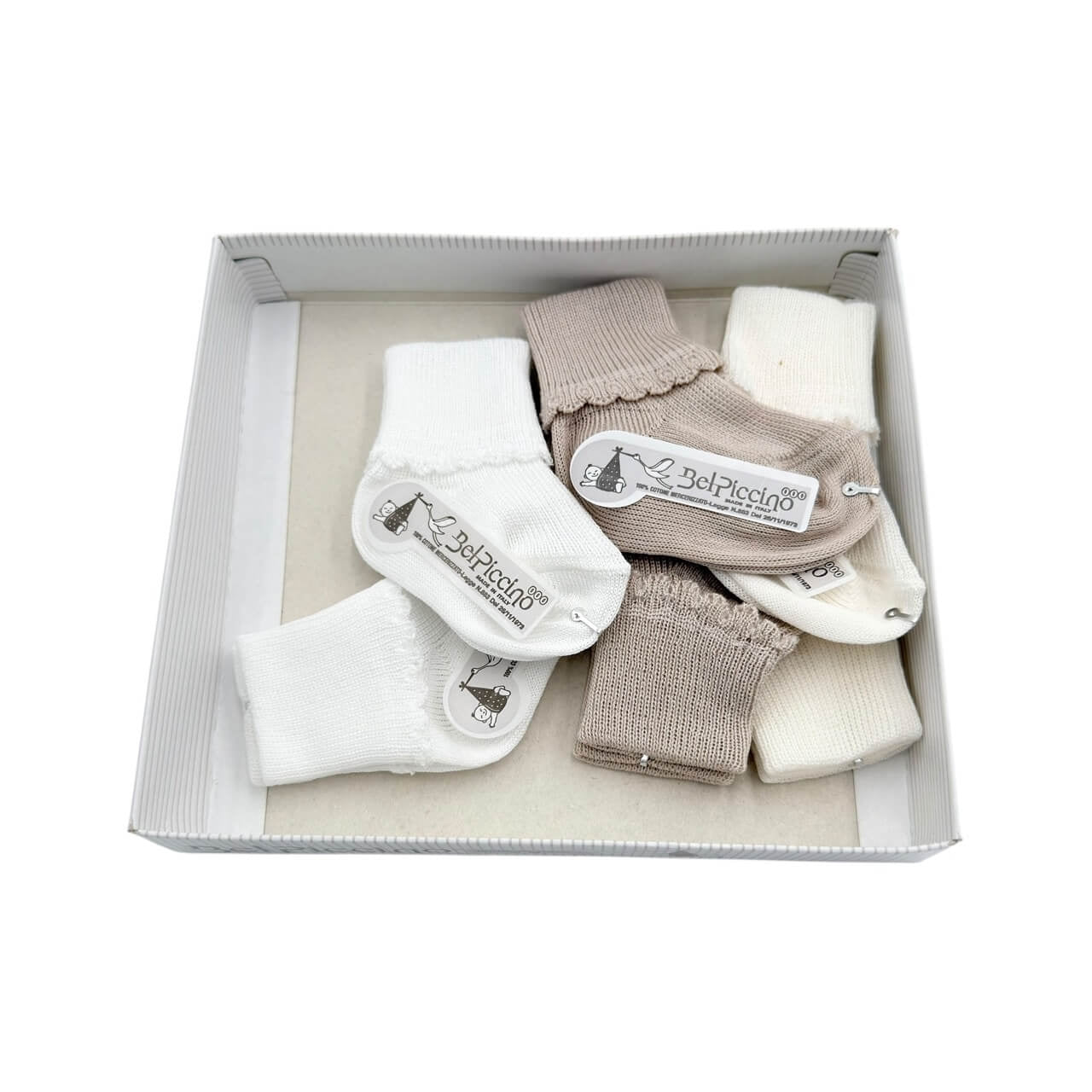 6 Baumwollsocken für Neugeborene