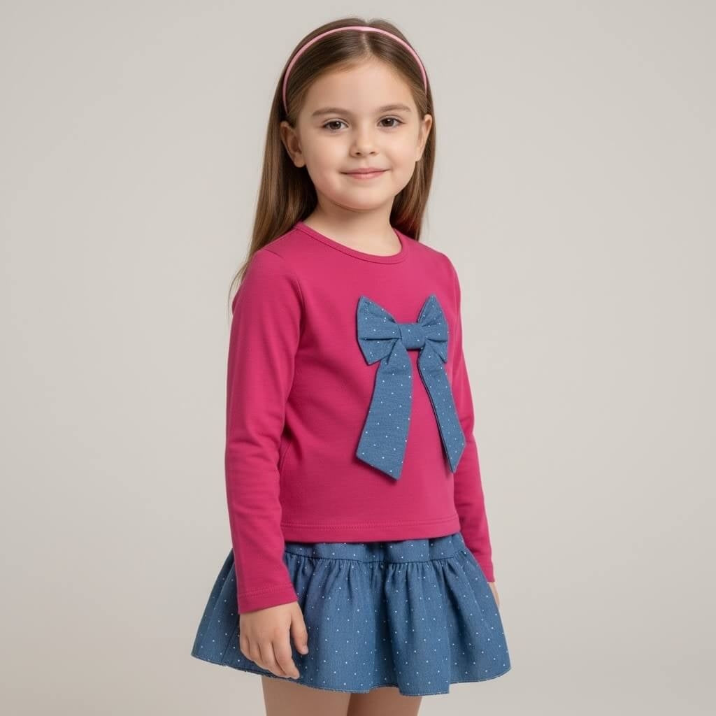 Baby-Mädchen-Outfit aus Baumwolle