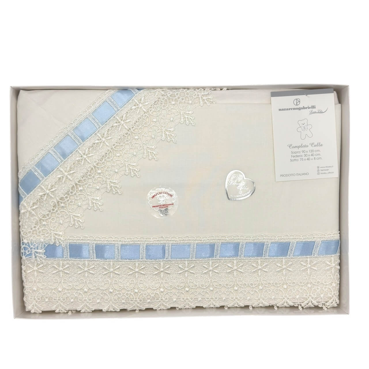 Kinderwagen-Set Spitze 100 % Baumwolle