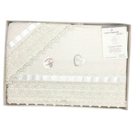 Completo Carrozzina Merletto 100% Cotone