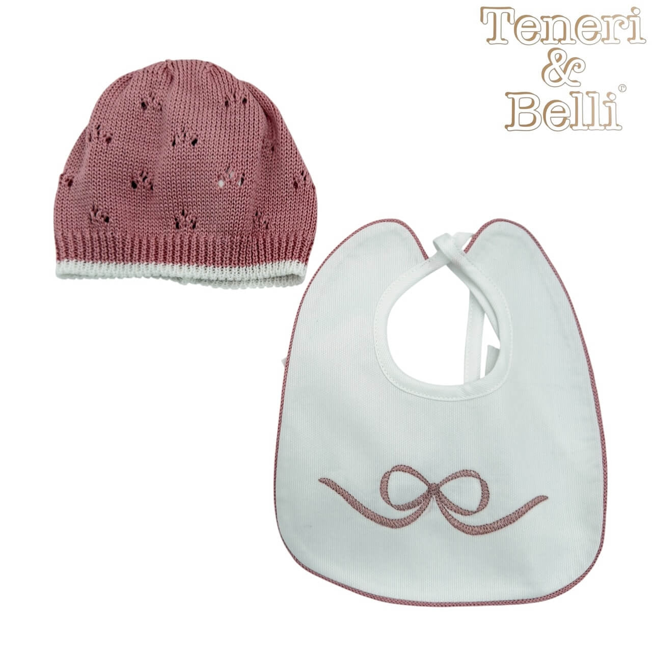 Set Cappello + Bavetta in Filo/Cotone - Teneri e Belli