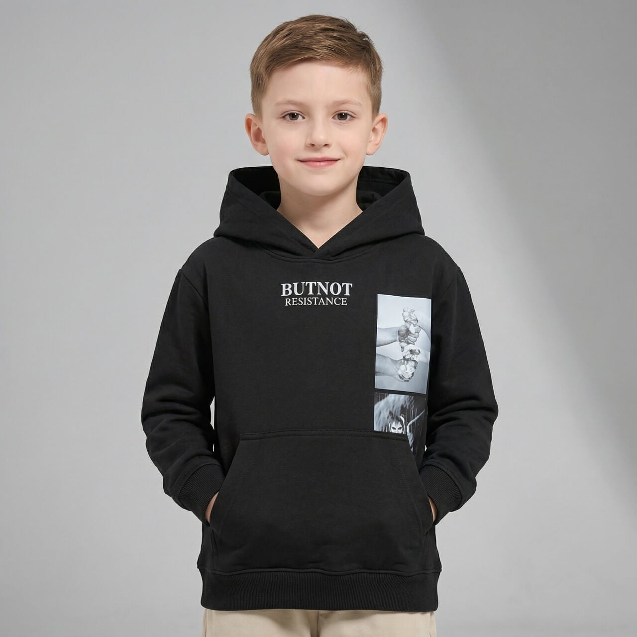 Kapuzenpullover aus Baumwolle für Jungen - BUTNOT