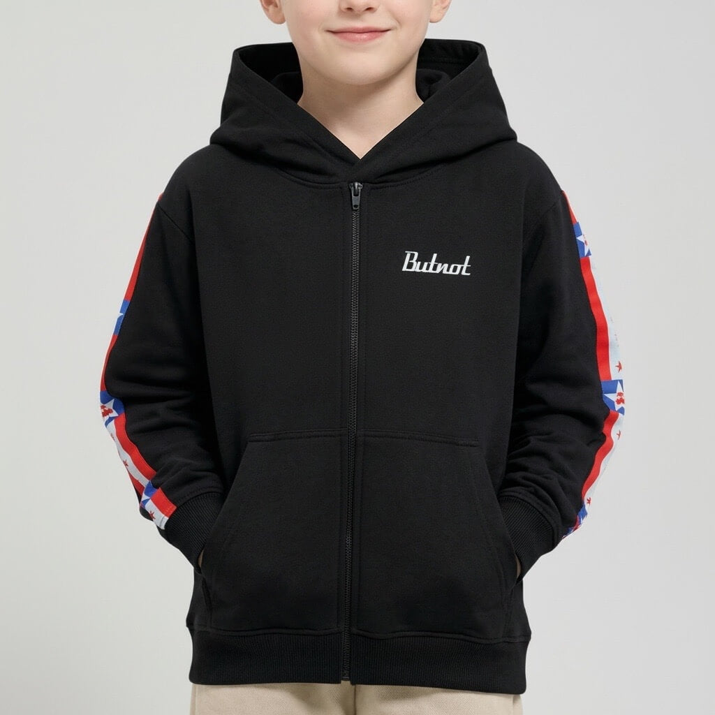 Jungen Baumwoll-Sweatshirt mit Reißverschluss - BUTNOT