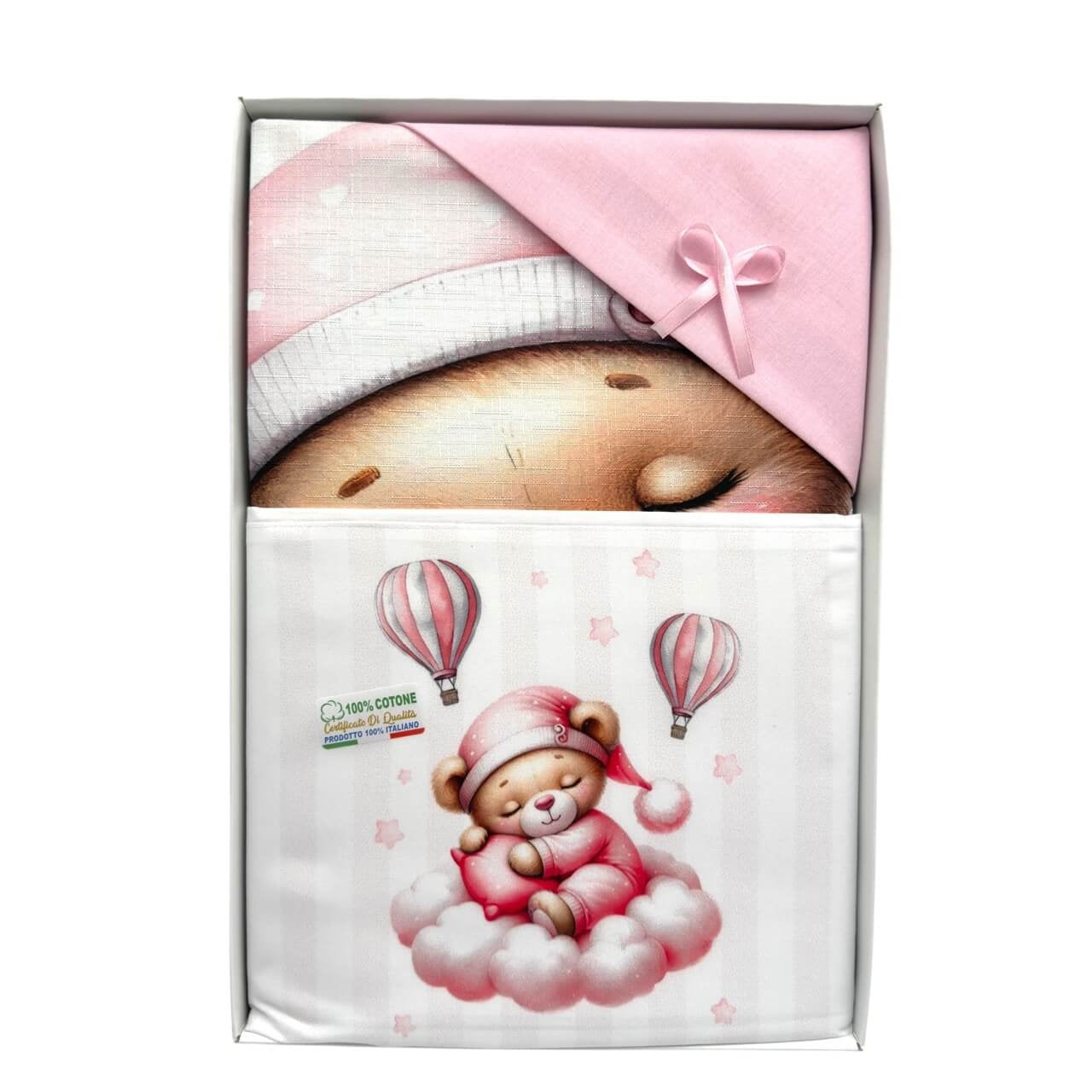 Komplette Bettwäsche + Baumwolldecke für Kinderwagen