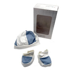 Set Mütze + Schuhe aus Baumwolle HopHoplà Leinen