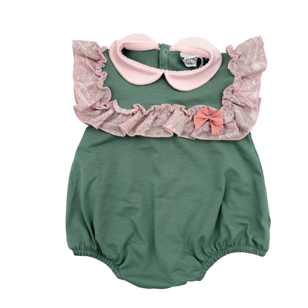 Abitino/Pagliaccetto in Cotone HopHoplà Oliva