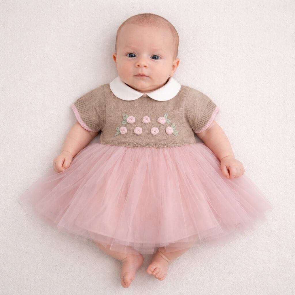Abito Neonata in Filo con Tulle – Nazareno Gabrielli