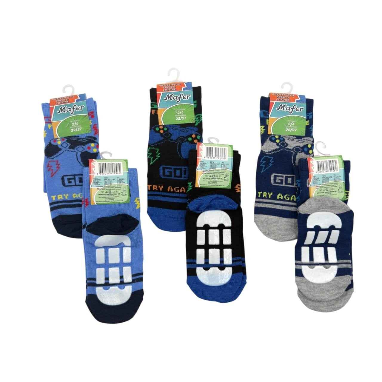 6 Antirutschsocken aus Baumwolle für Babys