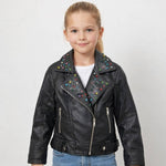 Kunstlederjacke Mädchen Mit Applikationen