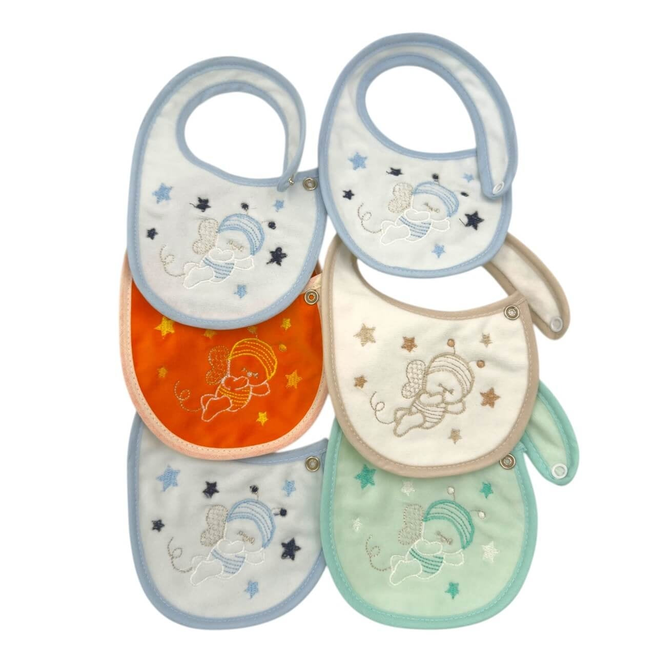 6 Lätzchen aus Chenille – Nancy
