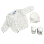 Set Golfino+Scarpette+Cappello in Cotone 0/6 Mesi