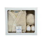 Set Golfino+Scarpette+Cappello in Cotone 0/6 Mesi