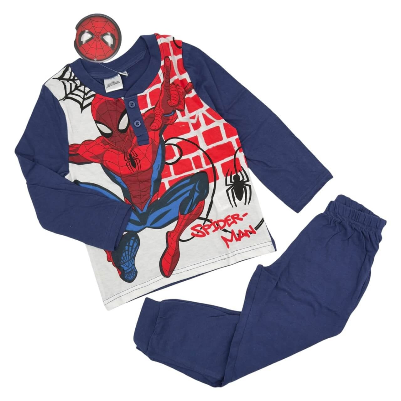 Pyjama aus Baumwolle mit Spider-Man-Motiv