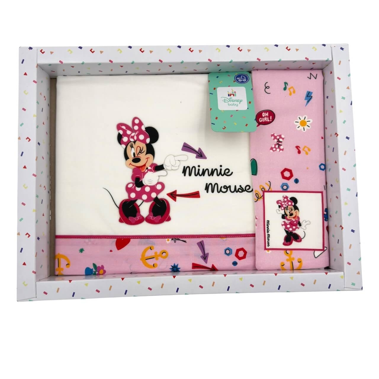 Kompletter Disney Minnie Kinderwagen, 100 % Baumwolle
