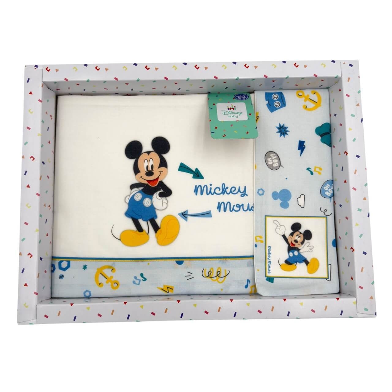 Kompletter Mickey Mouse Disney Kinderwagen, 100 % Baumwolle
