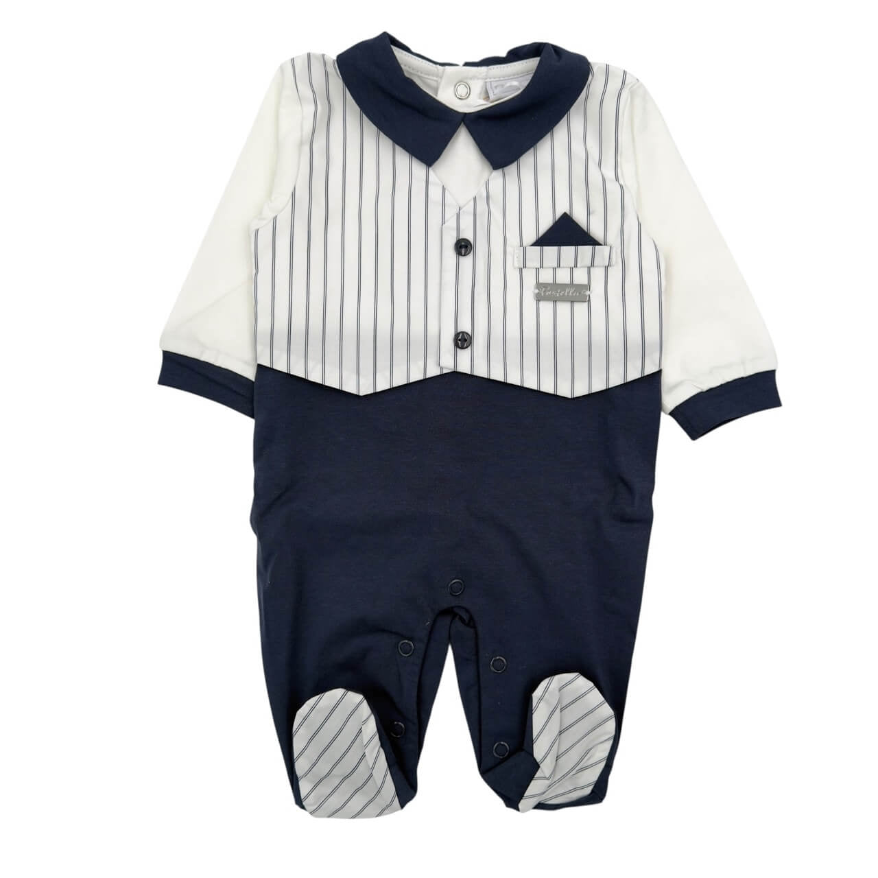 Pastellfarbener Baby-Strampler aus Baumwolle