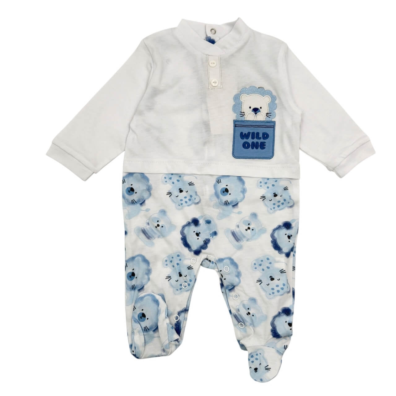 Pastellfarbener Baby-Strampler aus Baumwolle