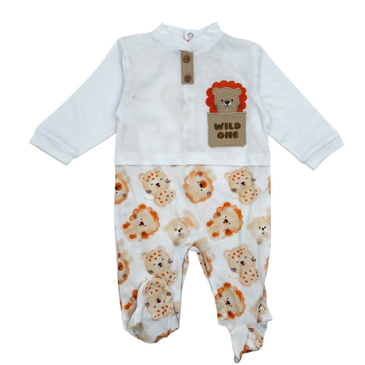 Pastellfarbener Baby-Strampler aus Baumwolle