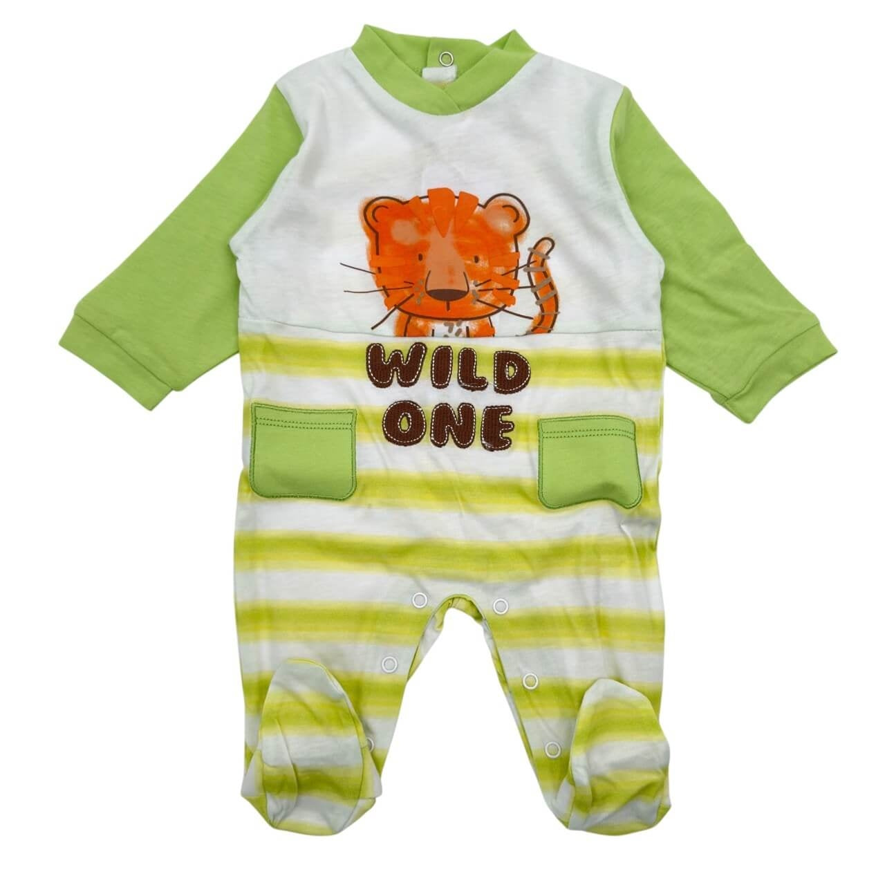 Pastellfarbener Baby-Strampler aus Baumwolle