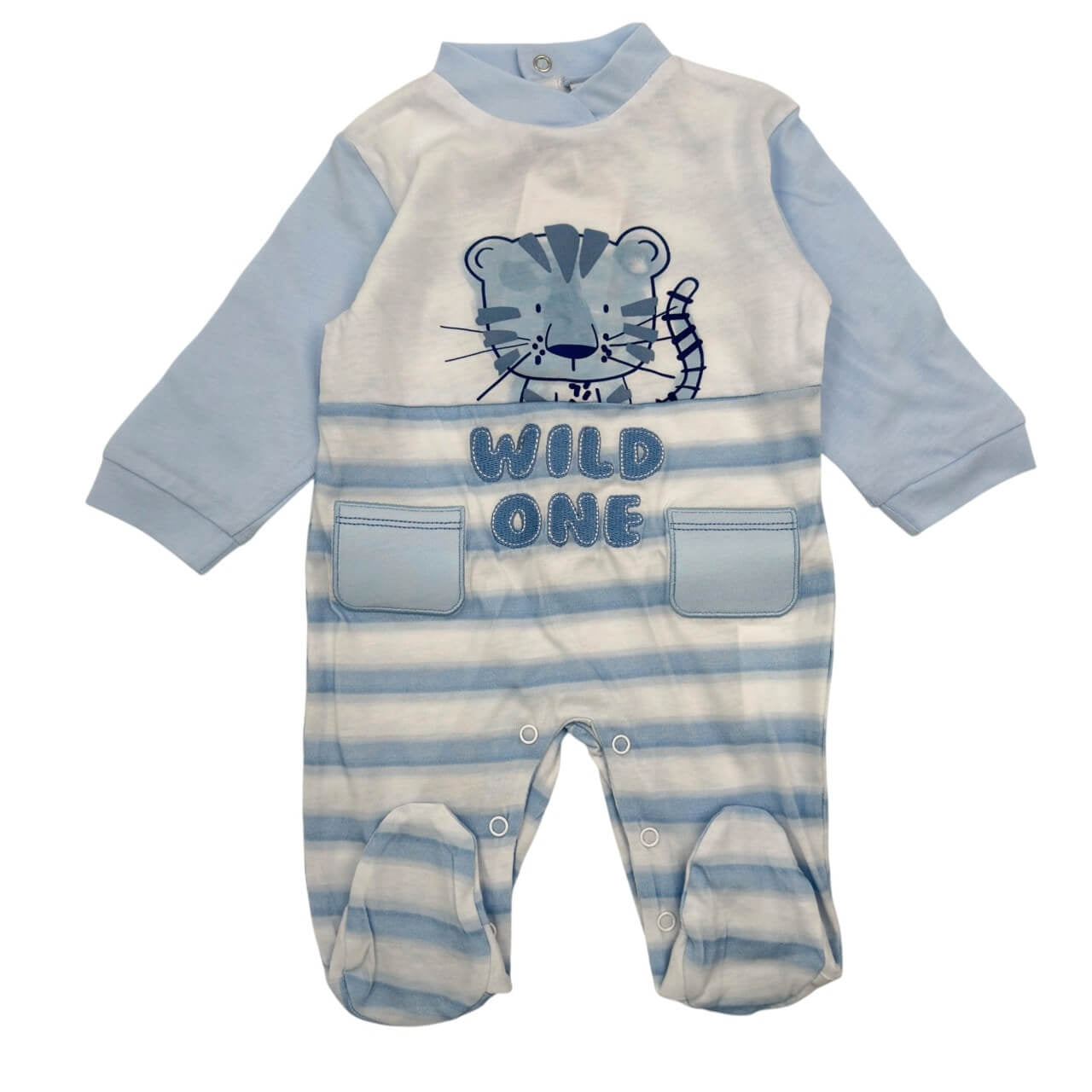 Pastellfarbener Baby-Strampler aus Baumwolle