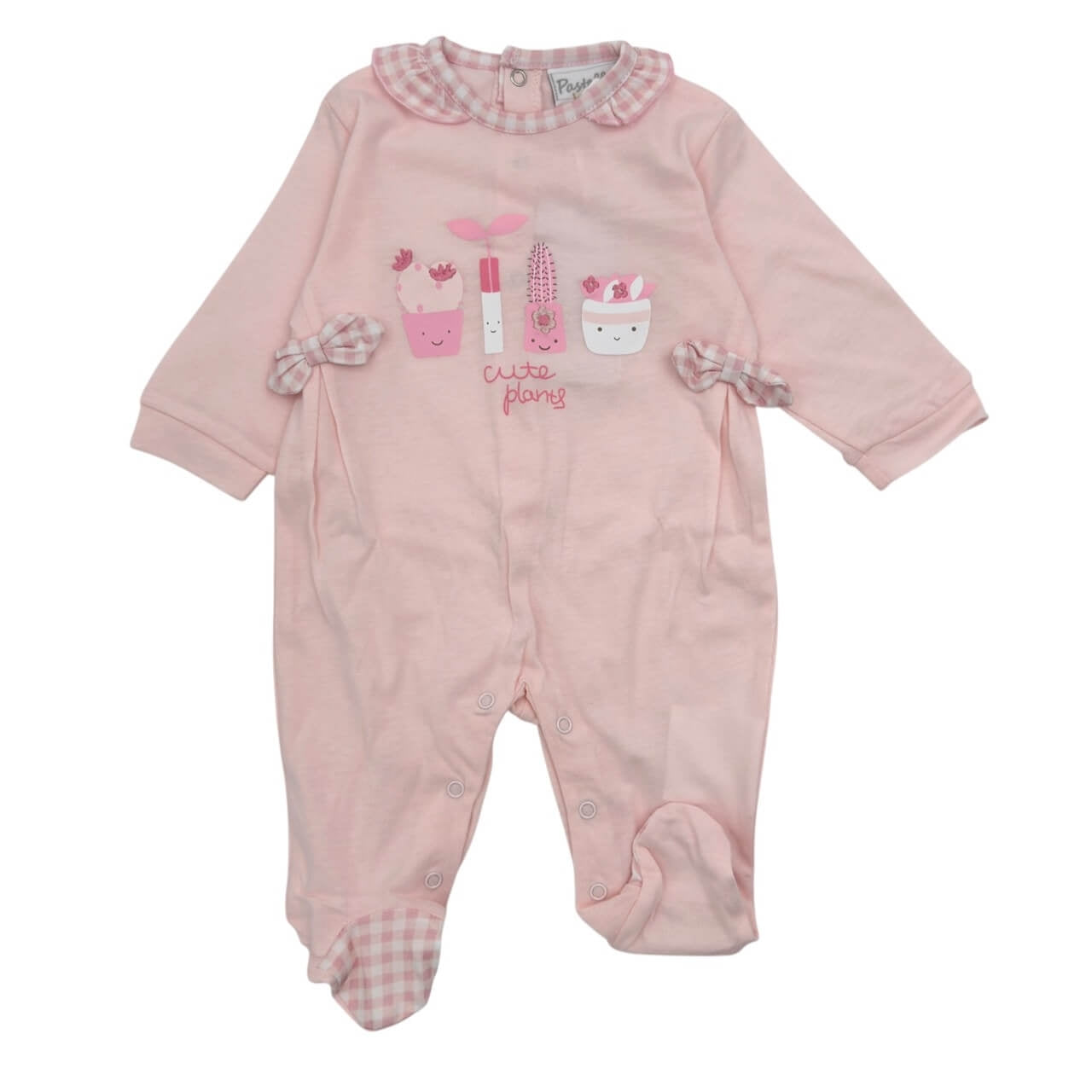 Pastellfarbener Baby-Strampler aus Baumwolle