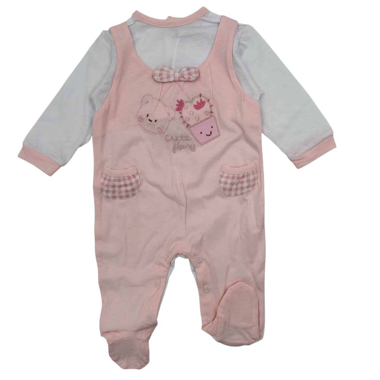 Pastellfarbener Baby-Strampler aus Baumwolle