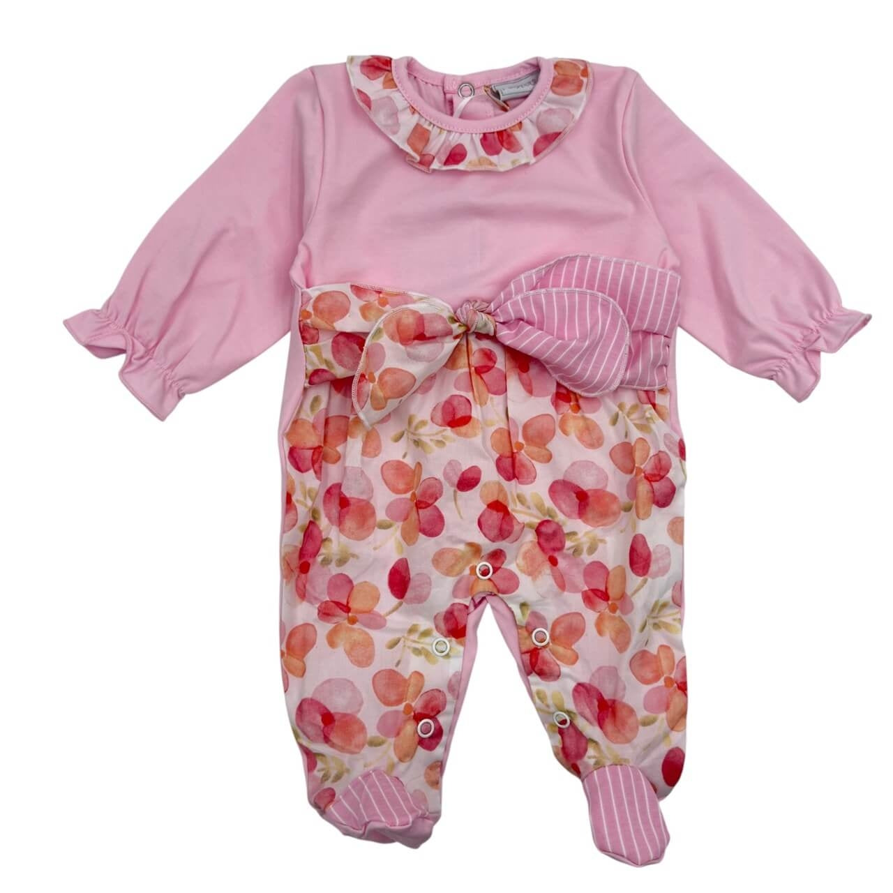 Pastellfarbener Baby-Strampler aus Baumwolle