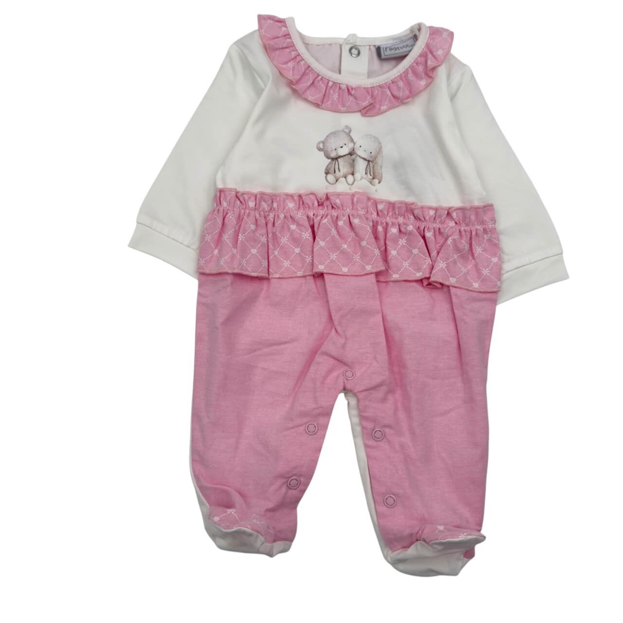 Pastellfarbener Baby-Strampler aus Baumwolle