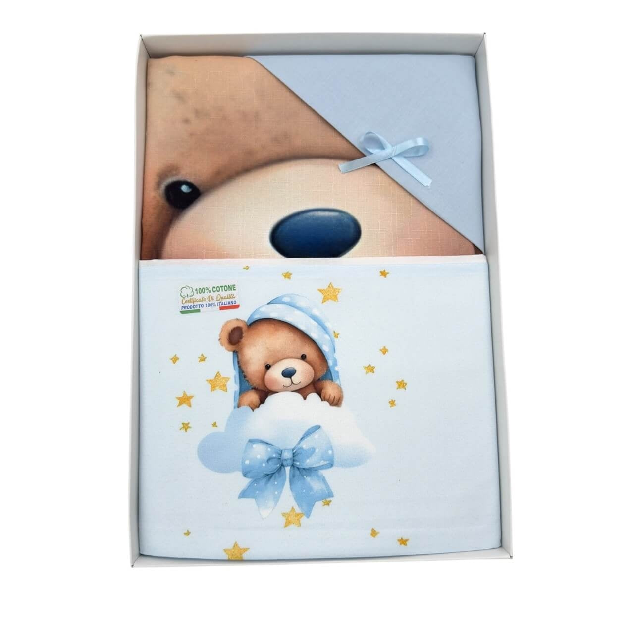 Digitales Bettwäscheset + Baumwolldecke für Babybett